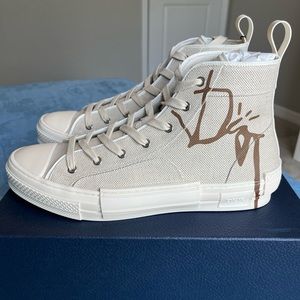 Dior x Travis Scott High Top Canvas Cream Size 12